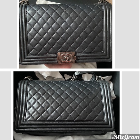 🎈SOLD🎈CHANEL New Medium Boy in black w ruthenium - Picture 11 of 16